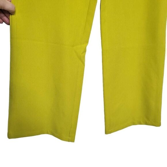 Boohoo Premium Straight Leg Tailored Trousers in Lime Size 6 - Picture 6 of 10